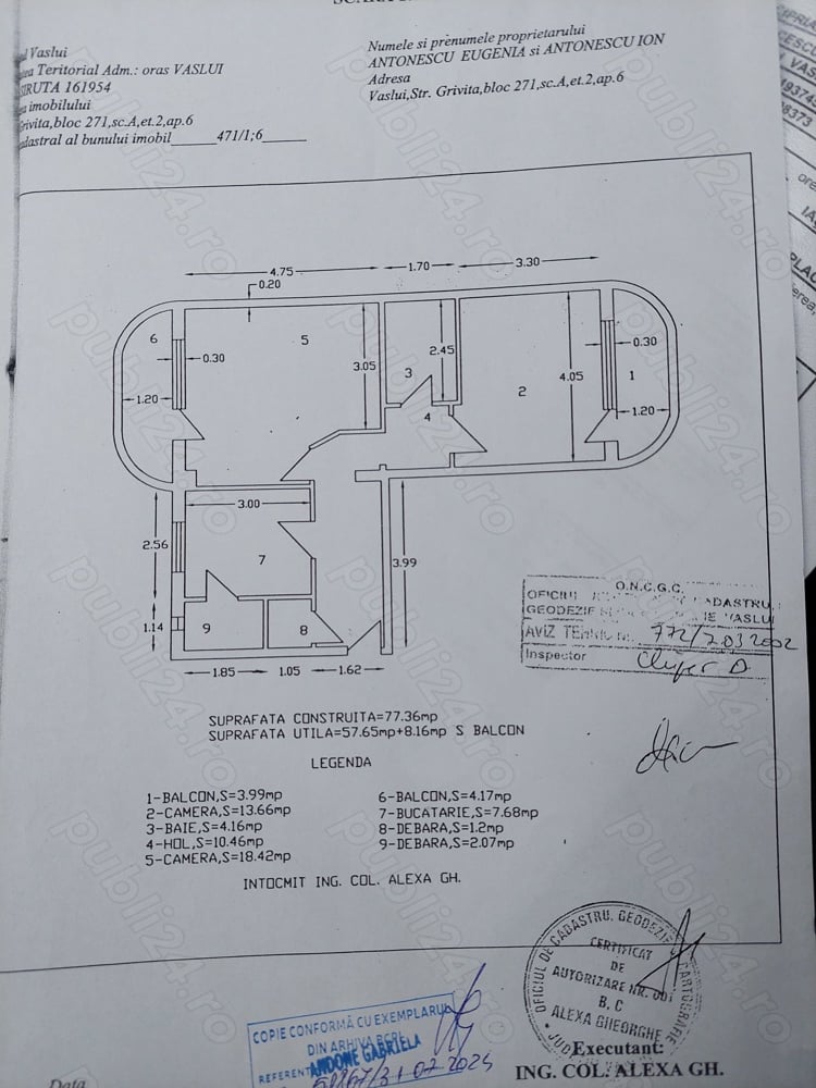 Apartament centru primarie de vanzare 