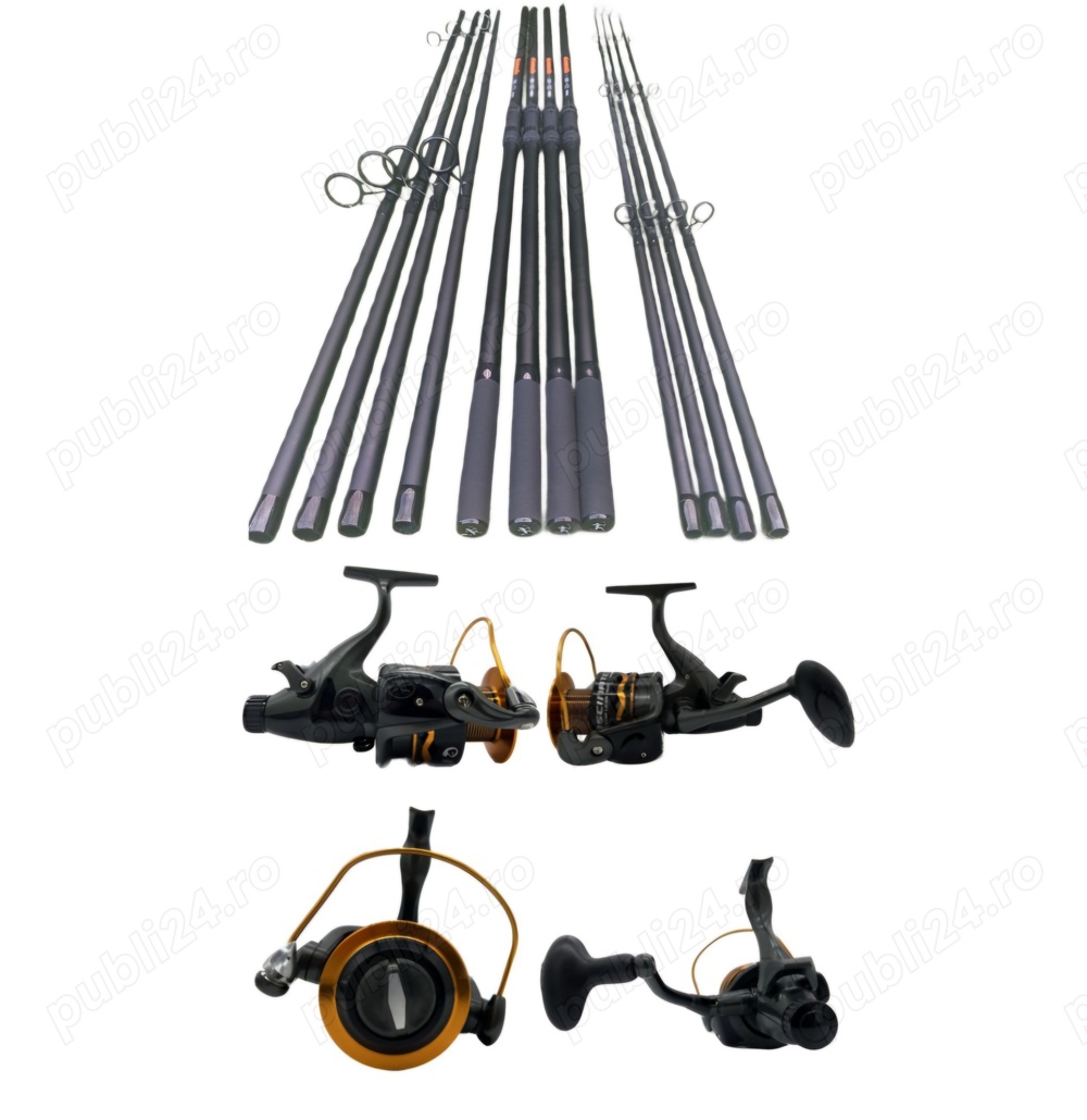 4 Lansete 3, 60 m, 3 Segm si 4 Mulinete Cool Angel Fascinate 8000 cu Baitrunner, 11 Rulmenti