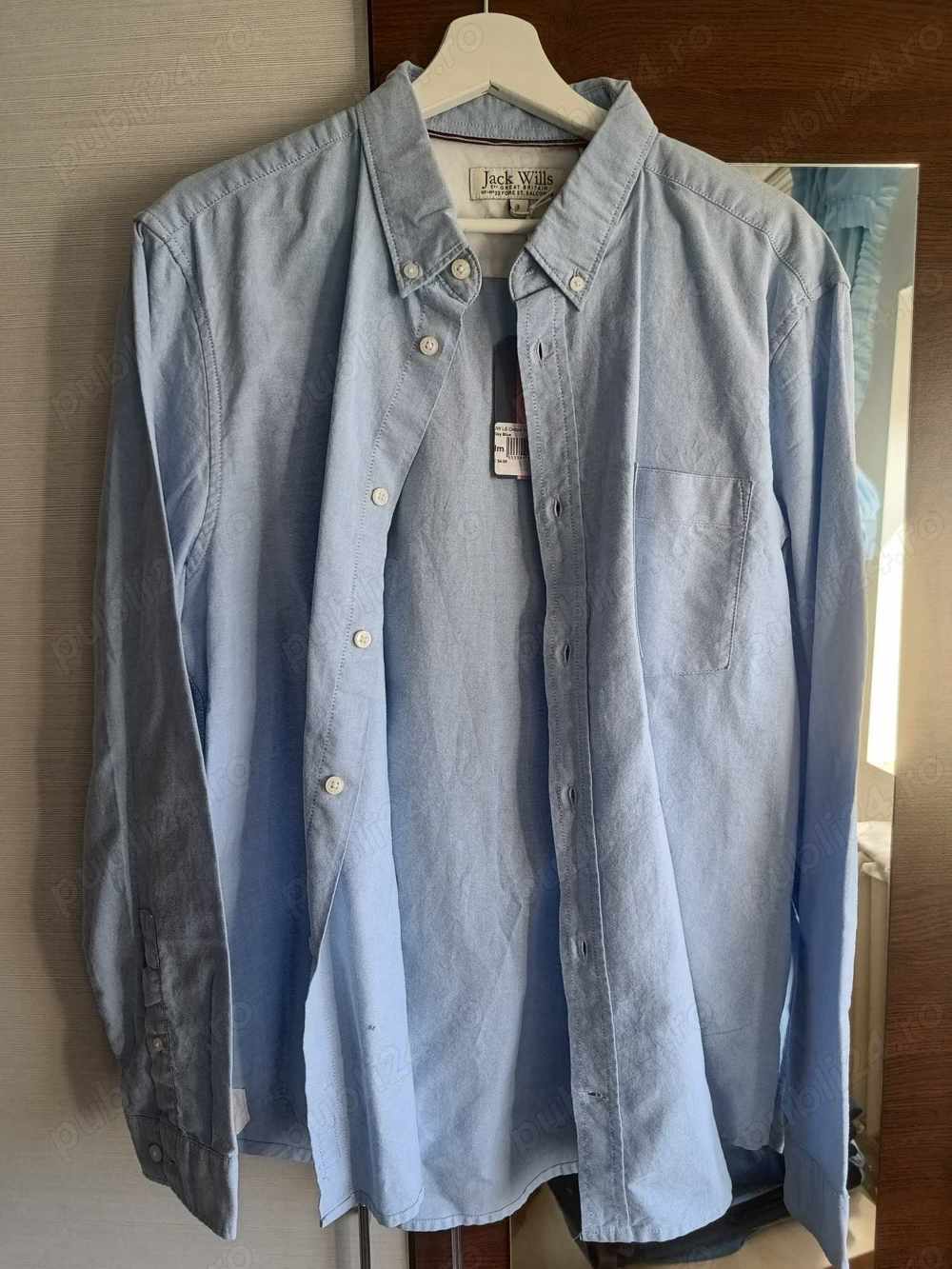  Camasa Jack Wills Sky Blue Shirt Simpla Eleganta Albastru deschis Size L