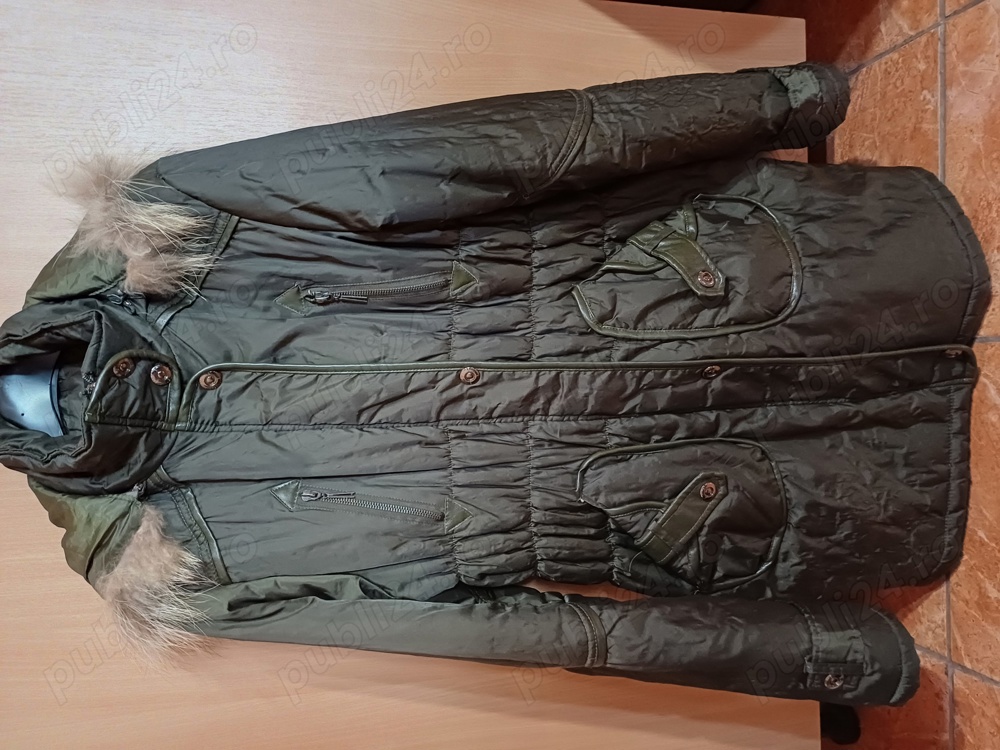 Vand geaca lunga, de femei, XXL