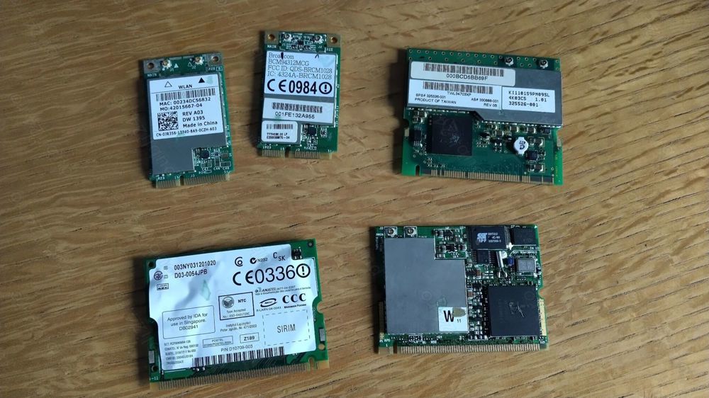 Placa wifi wi fi wireless Laptop acer asus dell hp ibm etc