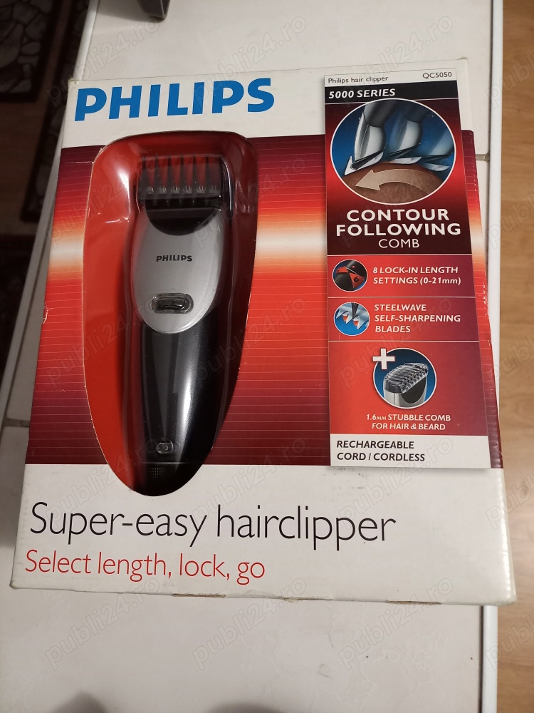 PHILIPS MAȘINA DE TUNS,INCARCATOR,USTENSILE,ambalaj original nefolosite,ca noi citeste enuntul anunt