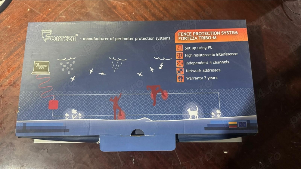 sitem  de alarma perimetrala cu 600m cablu senzitiv - FORTEZA TRIBO-M