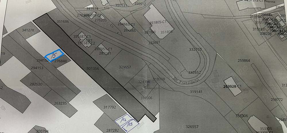 Teren urbanizabil Frunzisului 560 mp