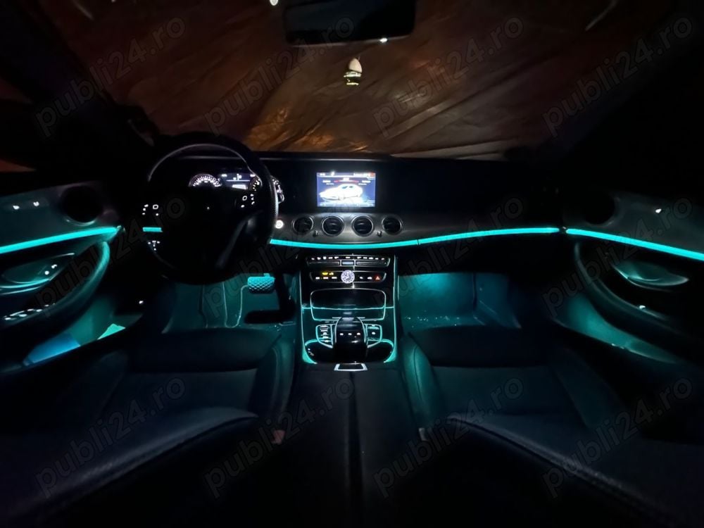 Mercedes Benz E200 D Automat 2018, Pachet Exclusiv, LED, Lumini Ambientale, Verde Cameleon, Piele