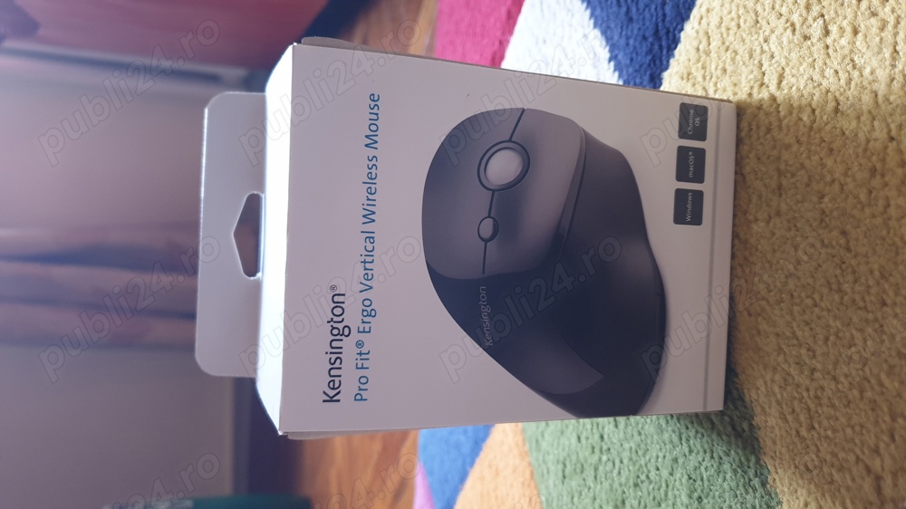 Mouse wireless vertical Kensigton ProFit pentru stângaci și dreptaci