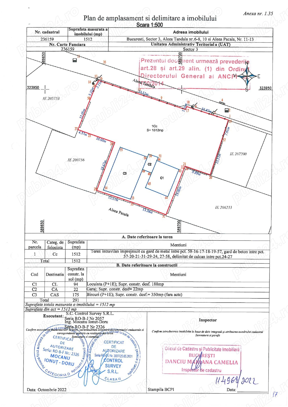 proprietar, vand imobil situat in sector 3 cu AC 2024-locuinte colective