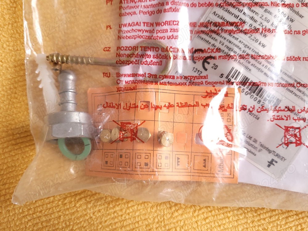 Set de duze pentru conversie aragaz de pe Gaz Natural pe GPL produs NOU