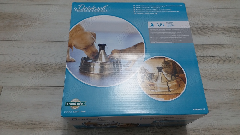 Fantana pentru pisici si caini Drinkwell 360 stainless steel