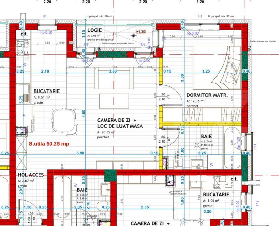 Apartament cu 2 camere, finisat, 50 mp utili, etaj II, zona Eroilor