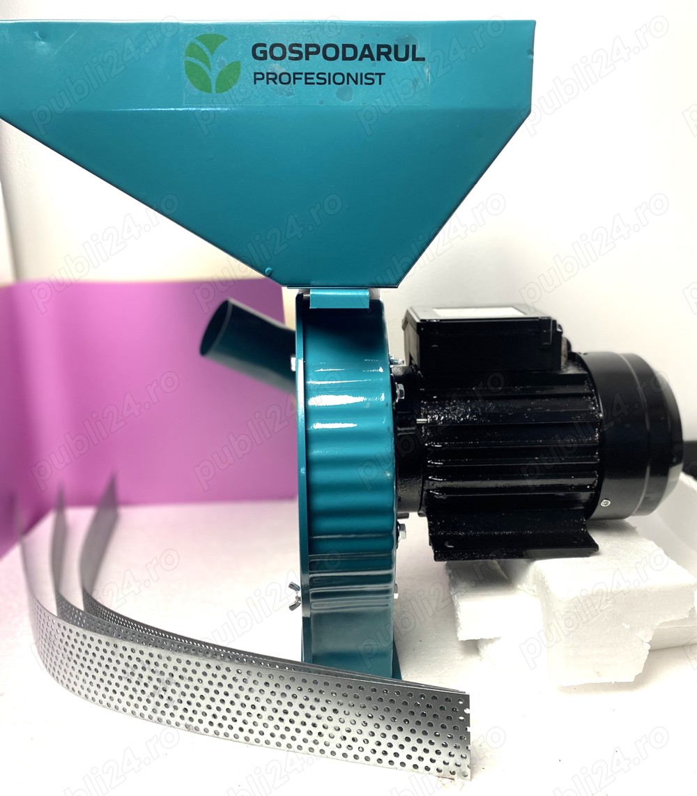 Moara electrica pentru cereale, motor 3.8kW, 250Kgh, 4 site granulare incluse