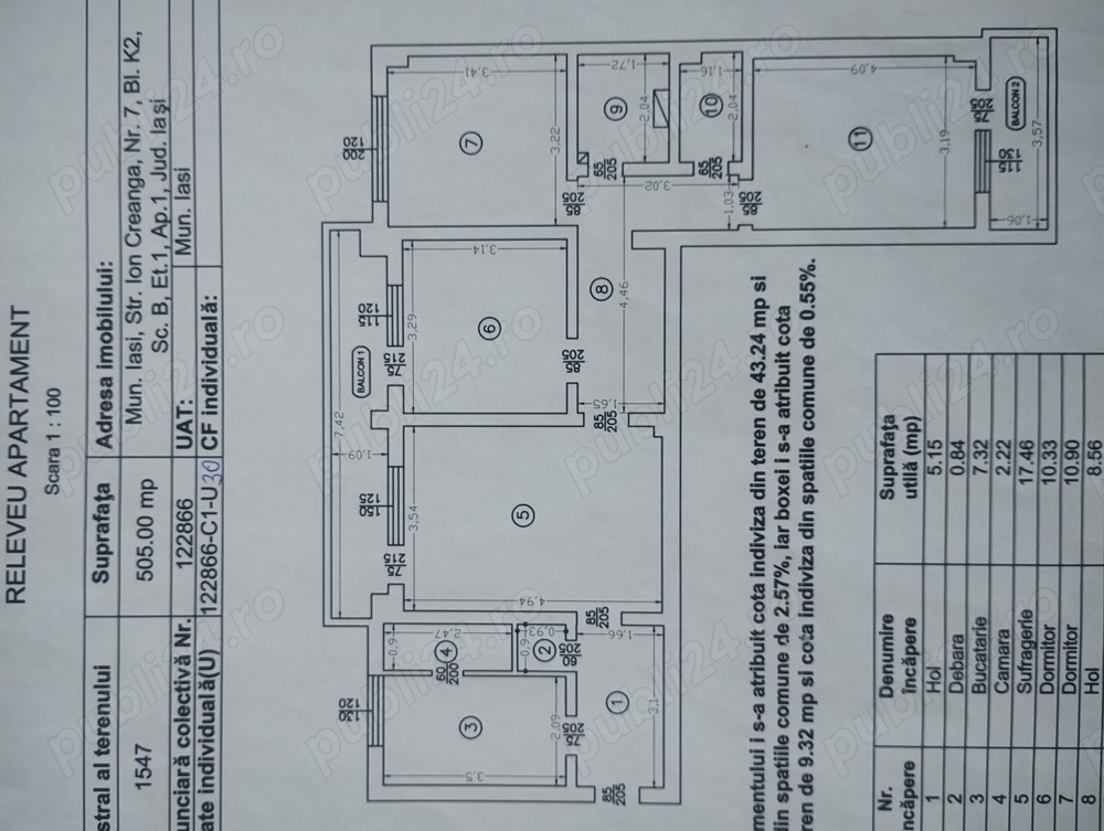 IASI.Tatarasi, in vanzare apartament 4 camere