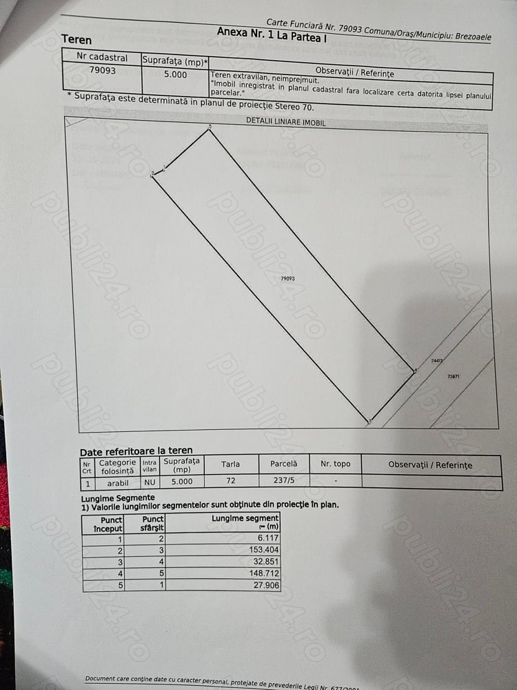 Teren de vanzare Brezoaele ( Camarasu)