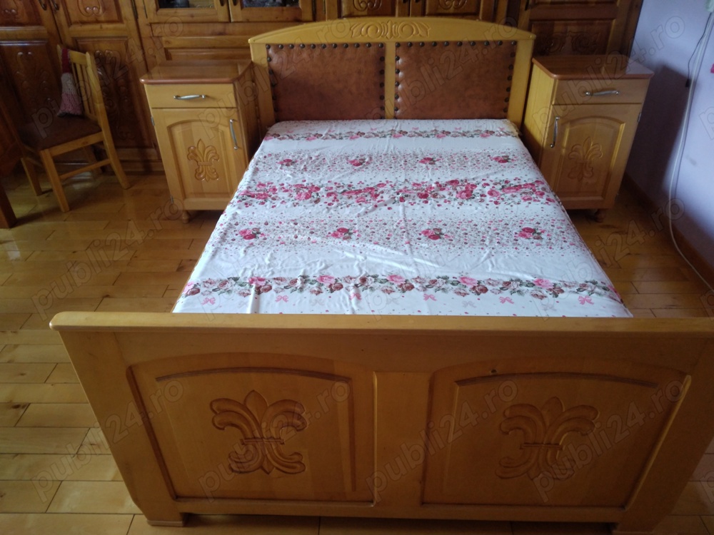  Vand pat dormitor, noptiere și lada haine
