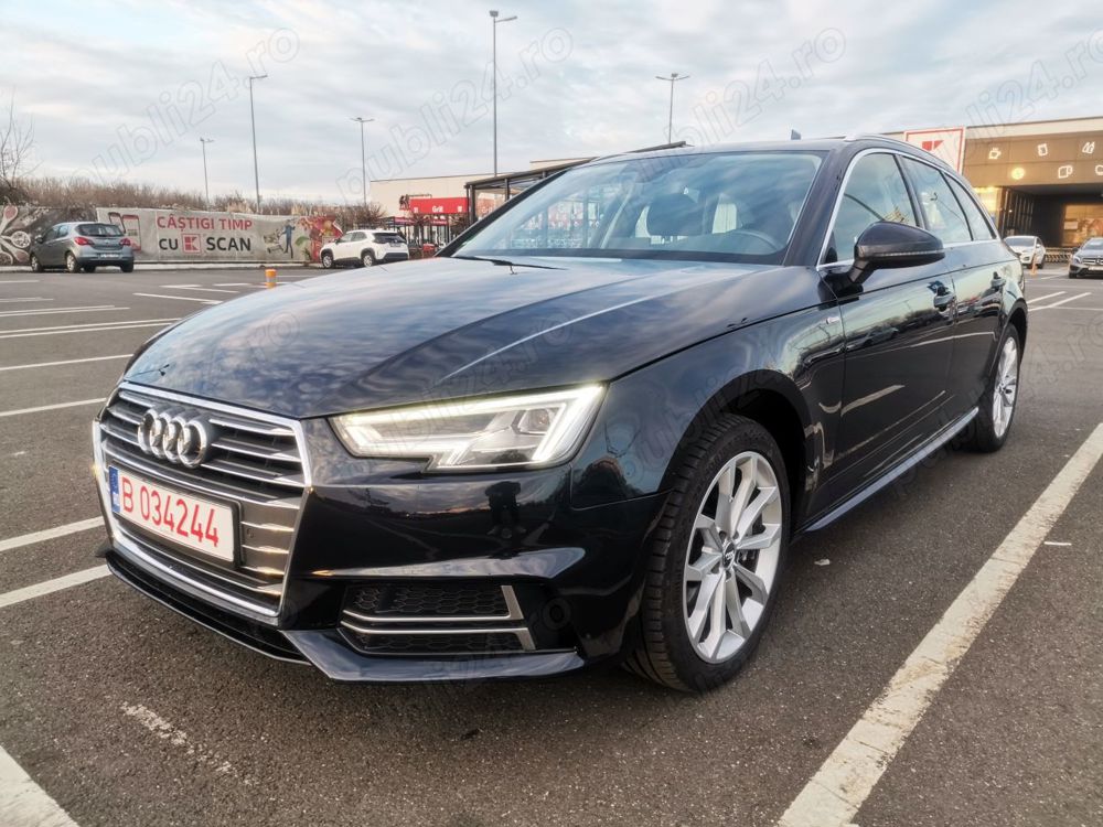 Audi A4 Sport 2018, motor 2,0 tdi 190 CP, S-Tronic, S-line, Led Matrix, Plafon Panoramic