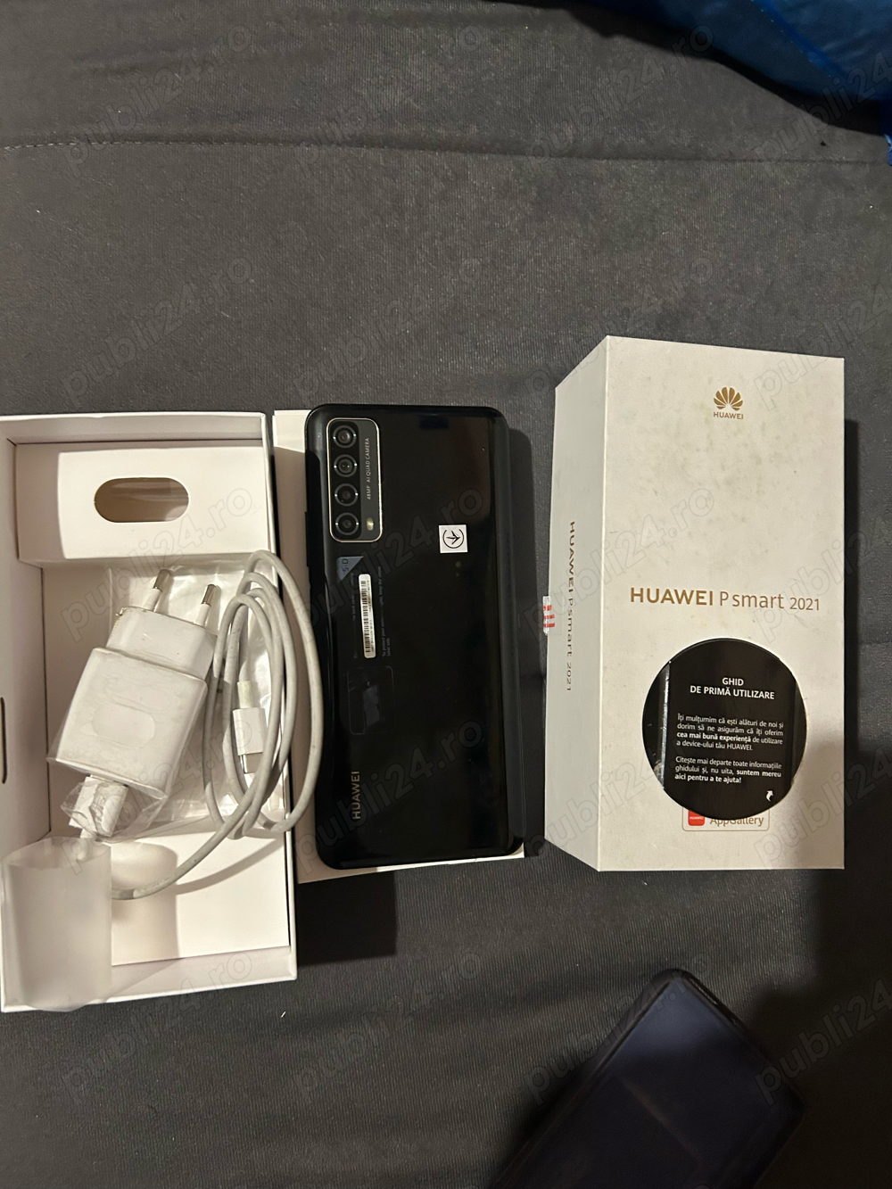Telefon mobil Huawei P Smart (2021), Dual SIM, 128GB, 4G, Midnight Black