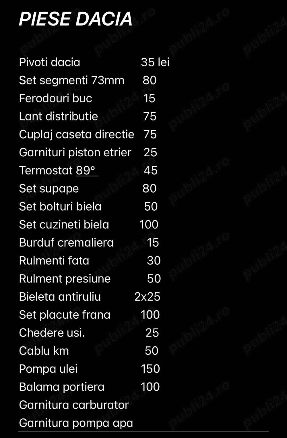 Piese noi Dacia 1300, Matiz, Tico,  releu LED semnalizare, etc