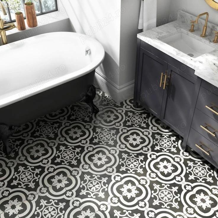 Gresie   faianta Cementina Black & White 20x20 cm fabricata in Italia