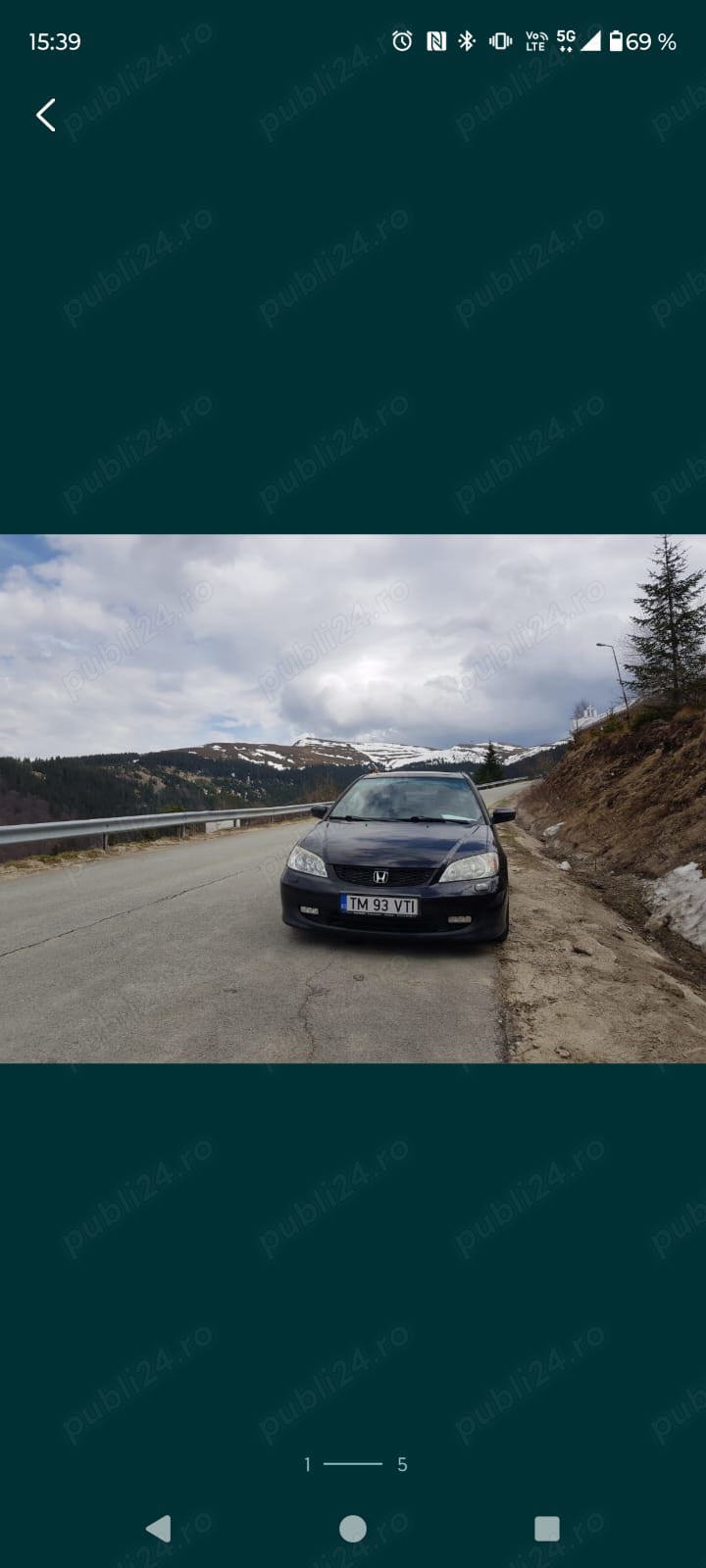 Honda civic em 2 ,2007,ro, proprietar,acte la zi