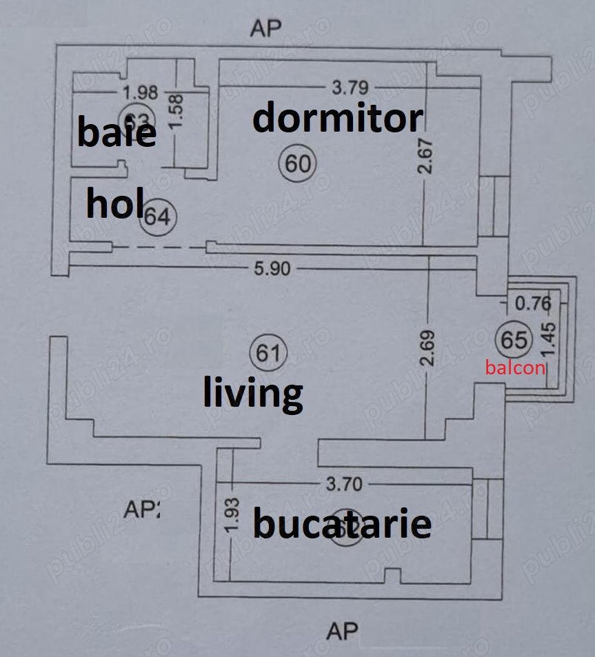 Apartament cu 2 camere in bloc din 2016,parcare , lift, balcon