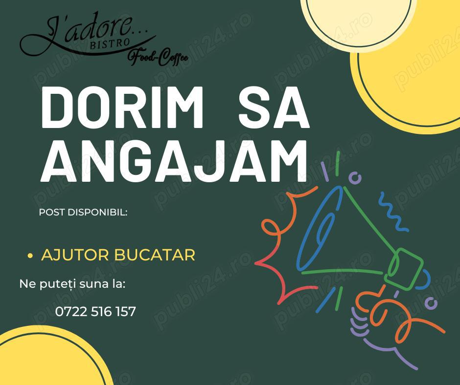 Angajăm ajutor bucătar Angajăm ajutor bucătar