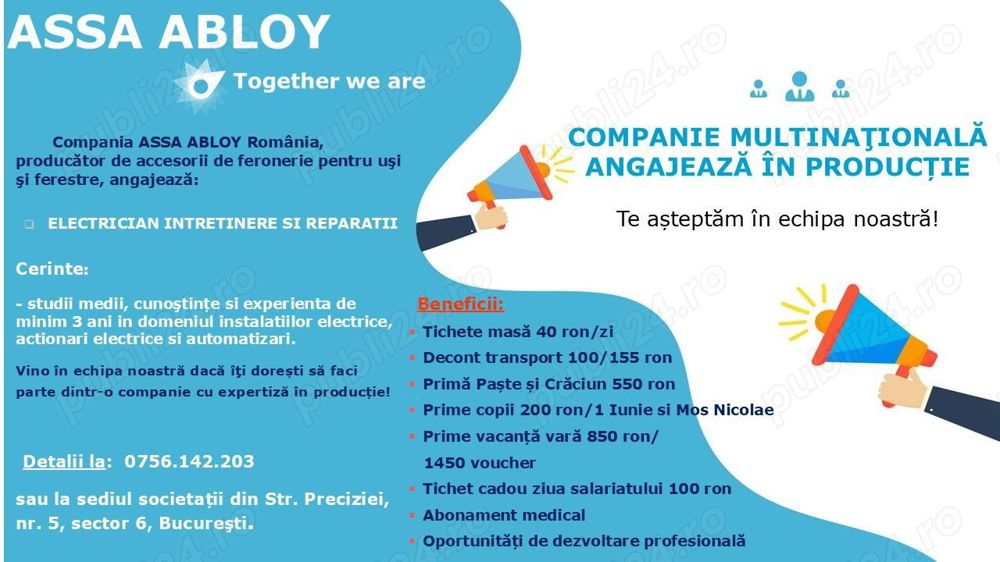 Tehnician Electrician, Electronist sau Automatist