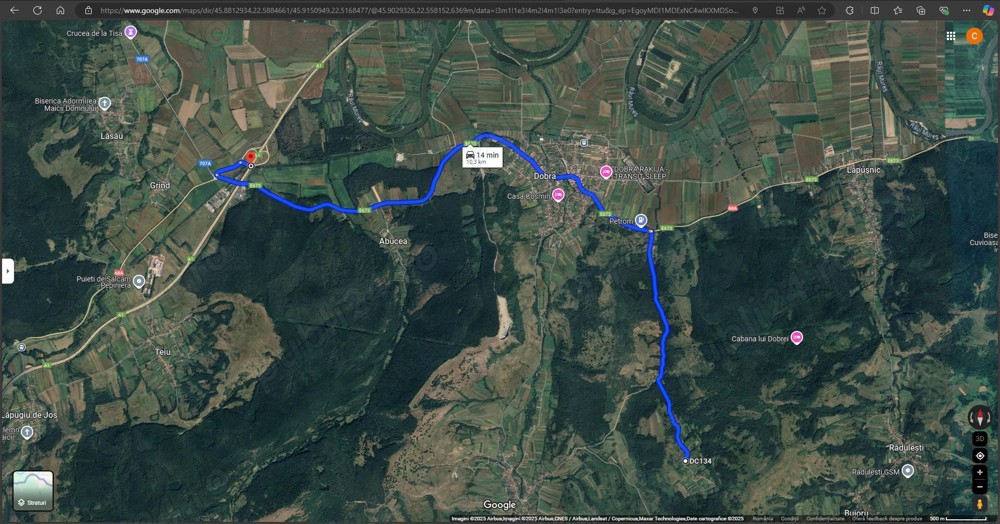 Teren intravilan 2900 mp - sat Fagetel comuna Dobra, jud. Hunedoara