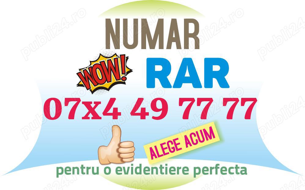 Numar WOW LUX - 07x4.49.77.77 - VIP platina aur usor gold numere cartela usoare cartele business
