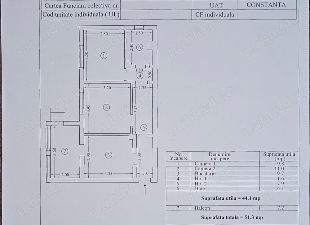 Apartament 3 camere