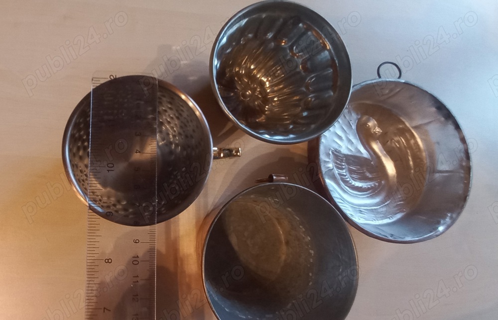 Lot forme, vase cupru, alamă pt.bucătarie