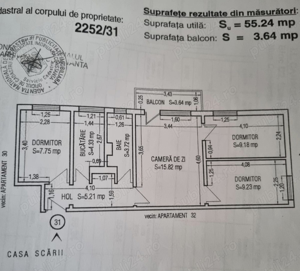 Vand apartament 4 camere