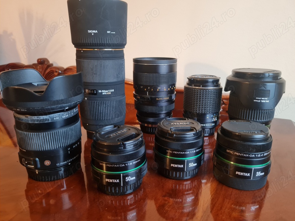 kit obiective foto montura Pentax se pot vinde si separat