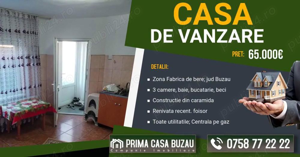 Casa in Buzau zona Transilvaniei Buzau renovata recent Pret: 65.000 neg.