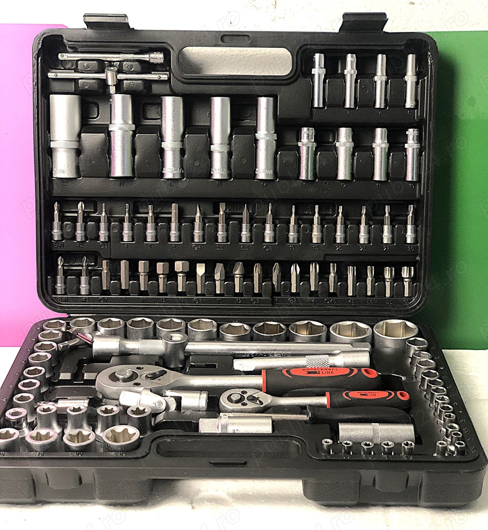 Trusa chei tubulare 108 piese – compacta si practica!