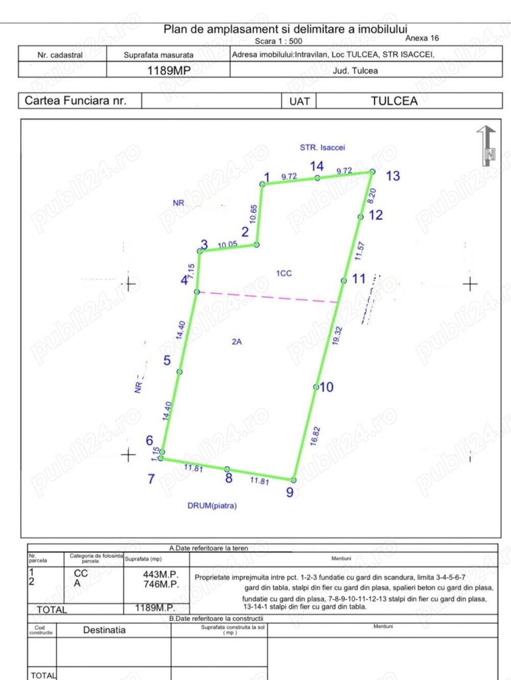 Teren intravilan -cartier BALTAG -Tulcea 