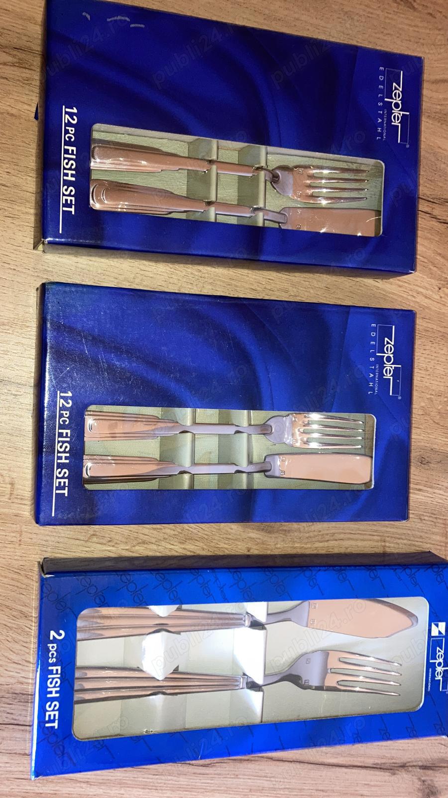 Vand set de tacamuri pentru peste Zepter, pt. 12 persoane, nou