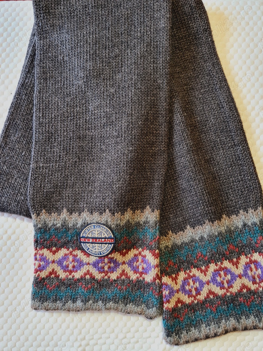 Fular superb de lână, dublu (New Zealand - Winter Climbing) pentru cunoscători + BONUS (75 - 65 lei)