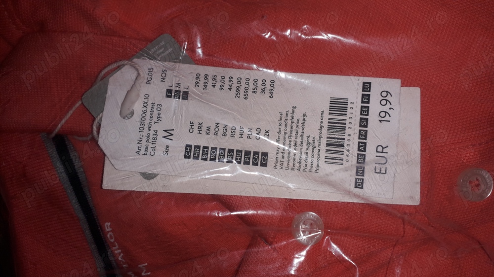 Vand tricou TOM TAILOR nou sigilat original pret negociabil