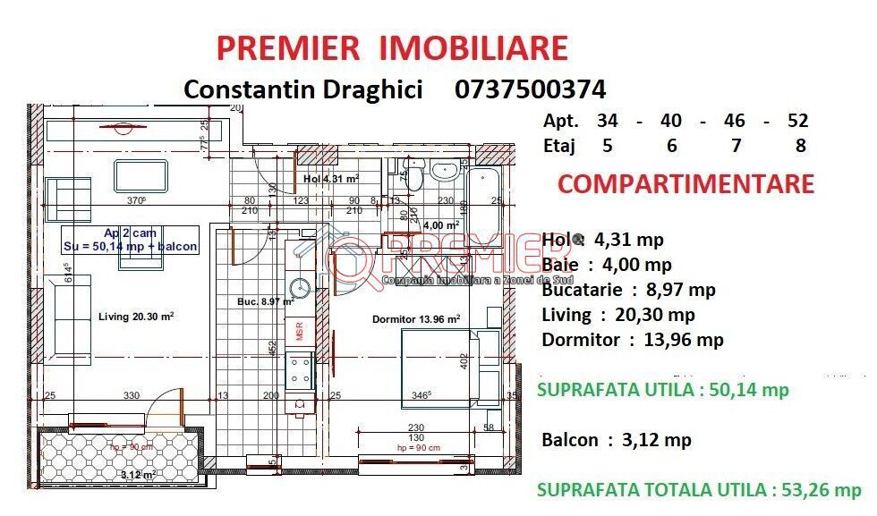 Metalurgiei - Postalionului - 2 camere - 69725 euro