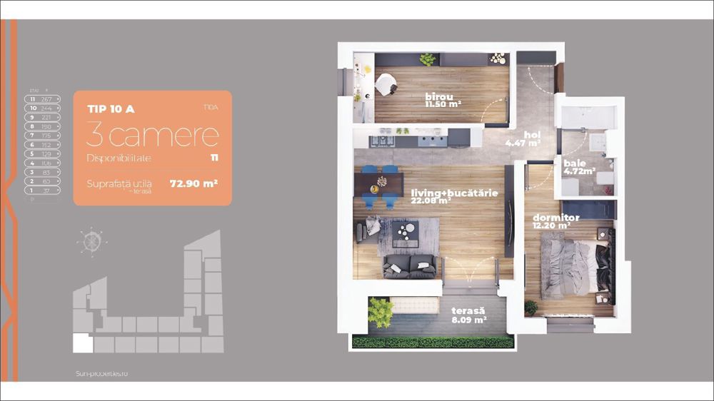 Apartament 3 camere | Metrou | Prețuri Promo