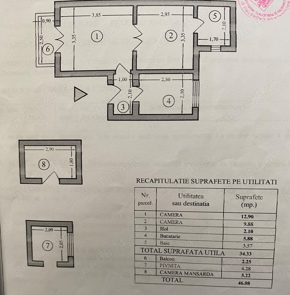 Apartament 2 camere in vila ultra central Unirii