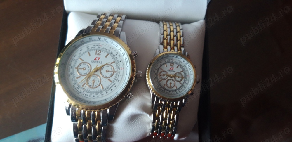 2 ceasuri Geneva,pt.el si ea,noi,in cutie.