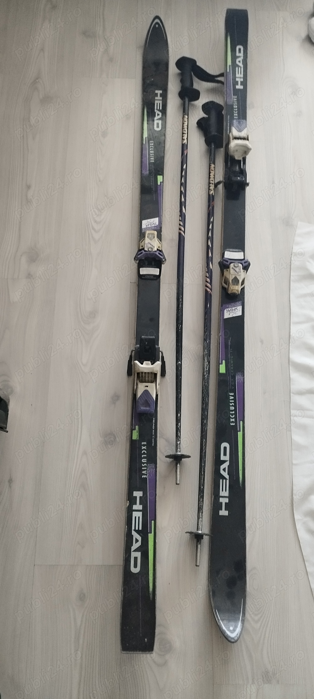 Vând Schiuri HEAD EXCLUSIVE v.c.t Ceramic 175 Austria + Bețe Solomon 