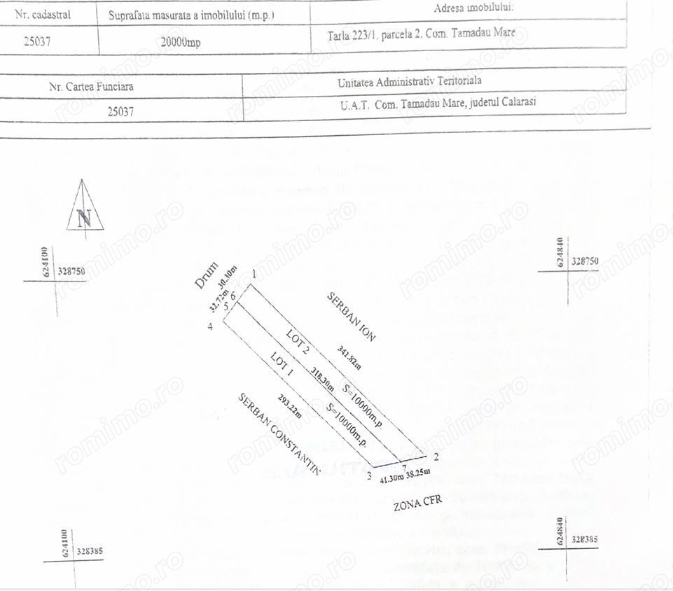 Teren extravilan 10000mp (1ha) langa A2, gaz la 40m Tamadau Calarasi LOT1