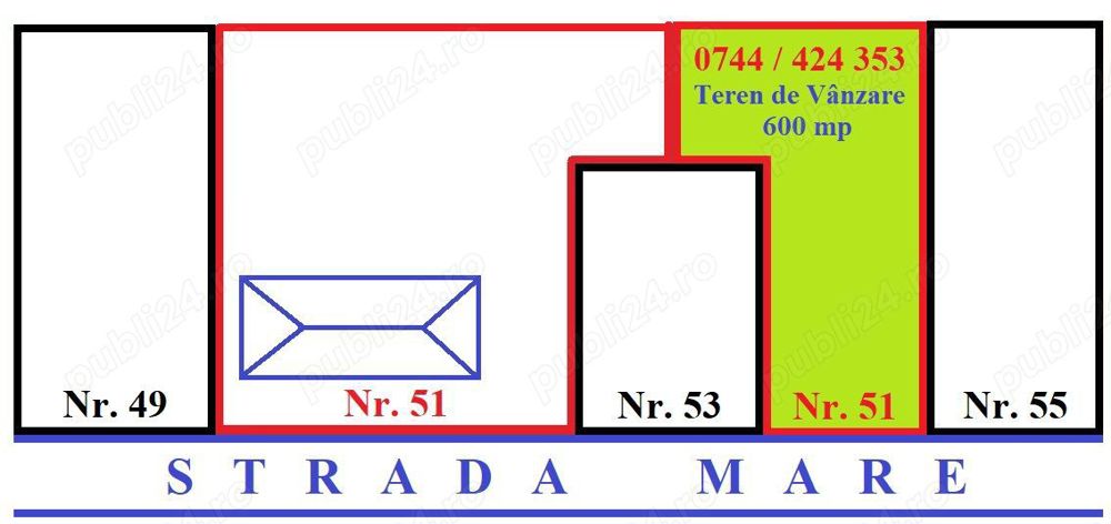 Teren Intravilan de Vanzare - 600 mp - Comuna Nicolae Balcescu - Constanta