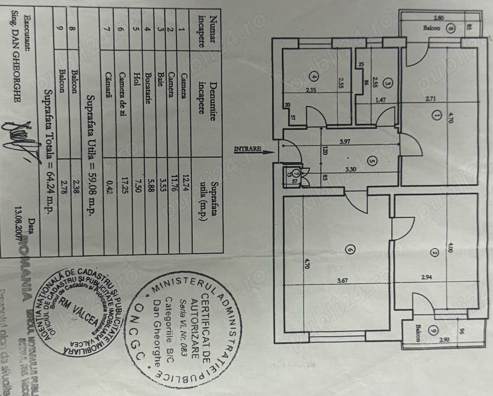 apartament cu 3 camere