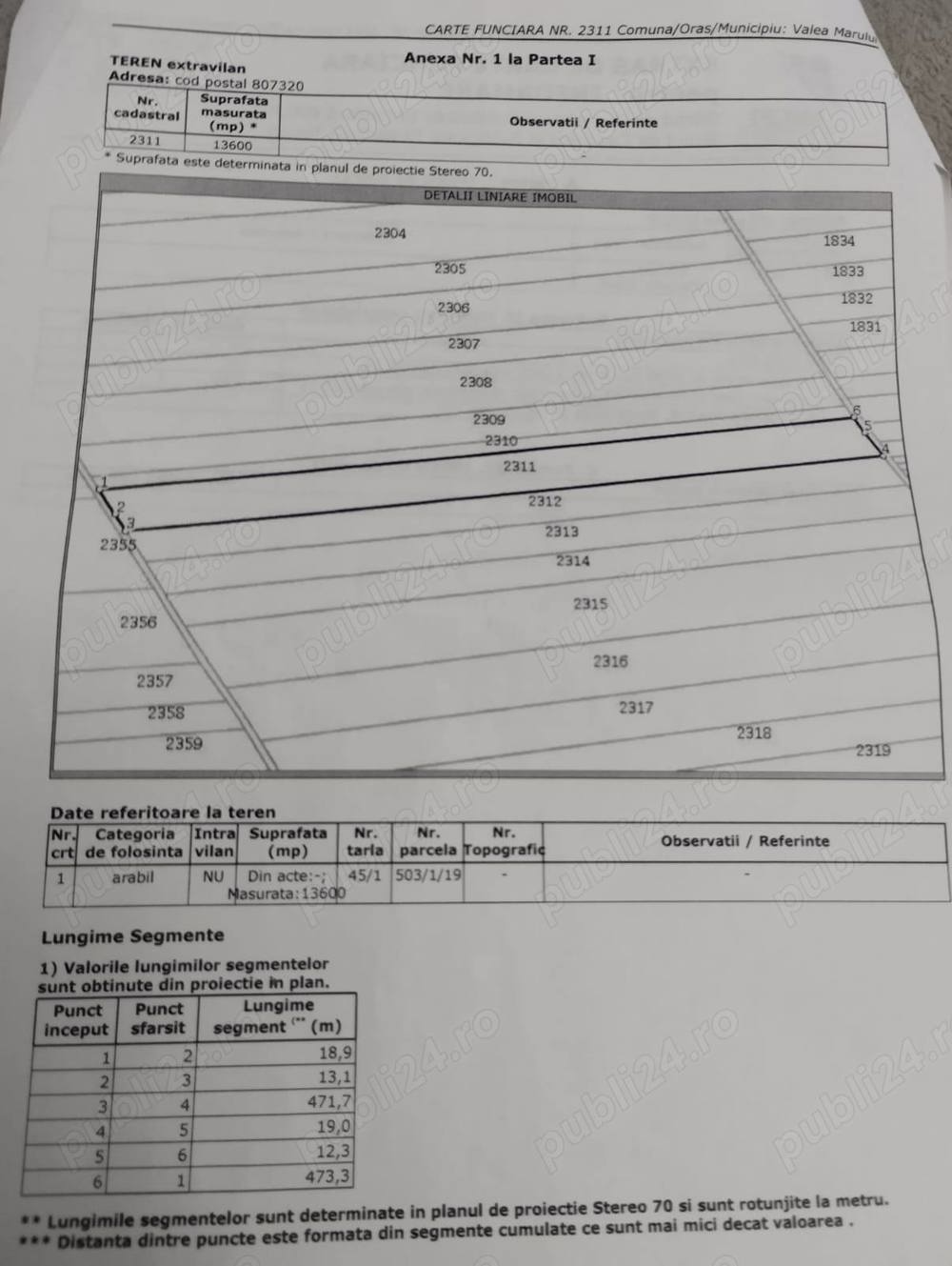 Teren extravilan Galati Valea Marului 1.36 HA