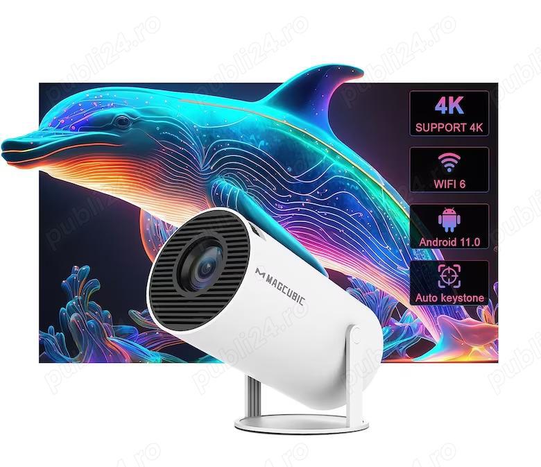 Videoproiector portabil Magcubic, 4K Ultra HD, Rezolutie 1280x720p NOU