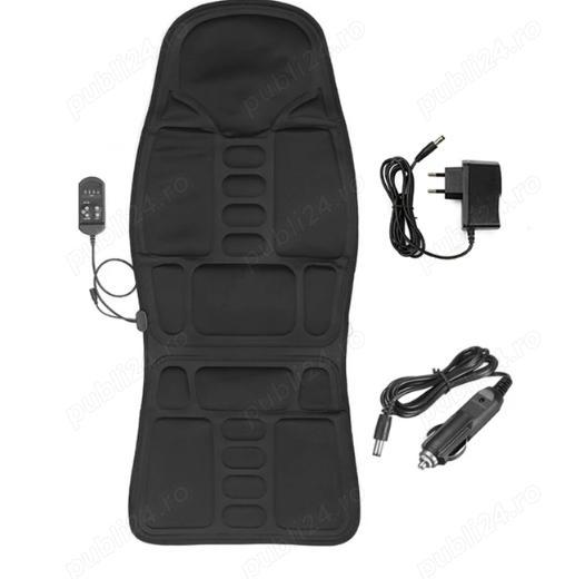 Husa auto cu incalzire si masaj, 8 trepte masaj, 3 trepte intensitate