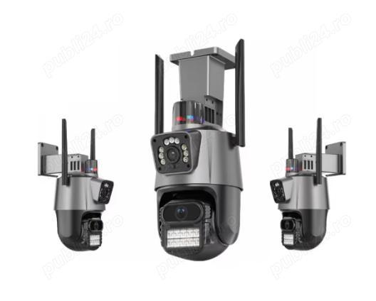 Camera de Supraveghere 8MP 4K, Micro SD, WI-FI, alarma cu girofar, control prin aplicatie, mod noapt